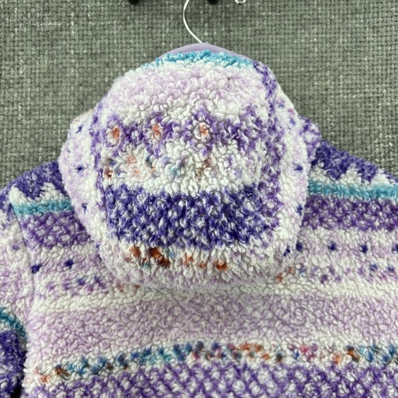EDDIE BAUER Quest Fleece Plush Sherpa Hooded Jacket Girls Size XS (5/6) Multi‎ - Picture 4 of 14